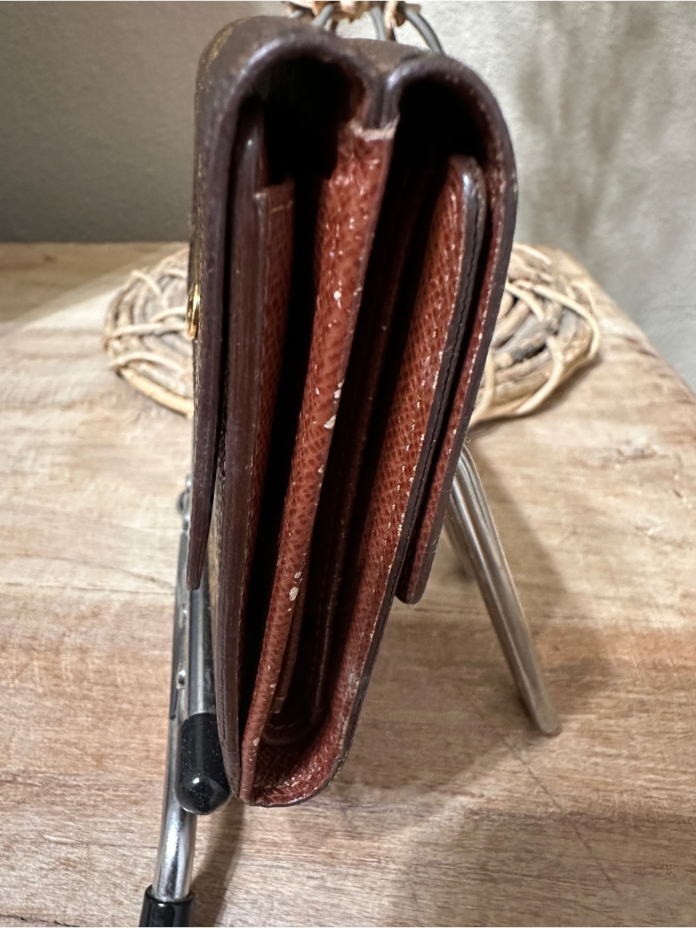 Louis Vuitton Brown & Gold Monogram Compact Wallet - Picture 3 of 14